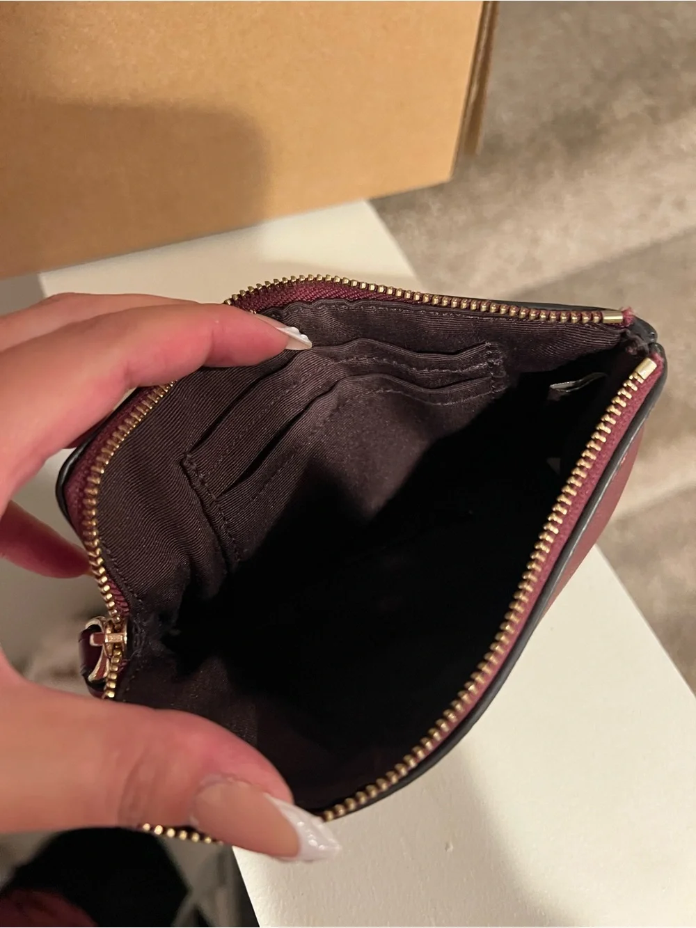 Coach Corner Zip Wristlet with Holiday Bells